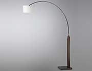 Pecan and Black Arc Lamp NL464