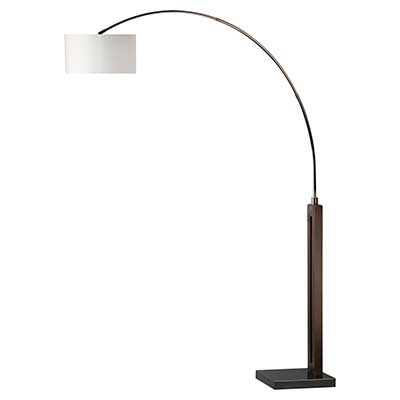 Pecan and Black Arc Lamp NL464