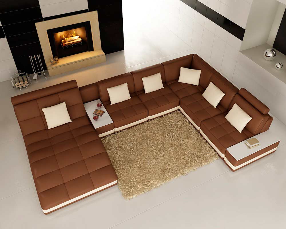 Sectional with built cheap in end table