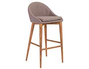 Baruch-B Bar Stool in Light Gray