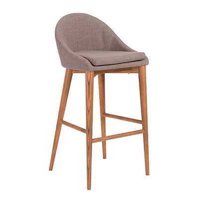 Baruch-B Bar Stool in Light Gray