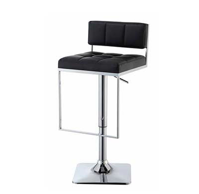 Black Leatherette Adjustable Bar Stool CO 194