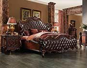 Dark Brown PU Cherry Oak Bed AC Chateau