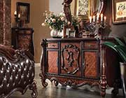 Dark Brown PU Cherry Oak Bed AC Chateau