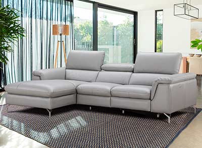 Italian Leather Power Recliner Sectional sofa NJ Saveria