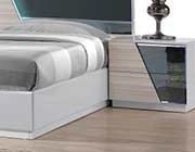 Zebra Gray Bed with White Lacquer BM 017