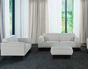 White leather sofa NJ Davina