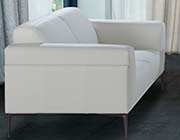 White leather sofa NJ Davina