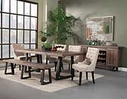 Natural and Black Dining Table AF 011