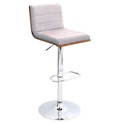 Grey Fabric Vasari Bar Stool by Lumisource