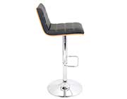 Grey Fabric Vasari Bar Stool by Lumisource