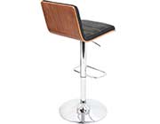 Grey Fabric Vasari Bar Stool by Lumisource