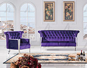 Purple Fabric Sofa Collection