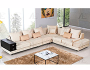 Cream Velvet Sectional Sofa AE36