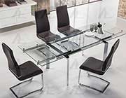Extendable Clear Glass Dining Table  AE134S