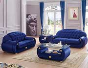 Dark Blue Fabric Sofa EF Gretel