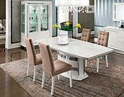 White High Gloss Extendable Dining Table EF Blanca