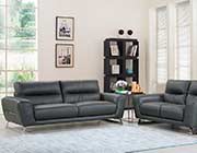 Dark Gray Leather Sofa DI85
