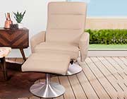 Top Grain Leather Recliner Chair with Ottoman NP 102