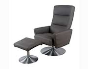 Top Grain Leather Recliner Chair with Ottoman NP 102