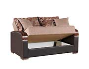 Prada Sofa Full Size Sleeper in Brown