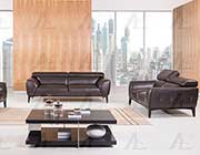 Dark Chocolate Full leather sofa set