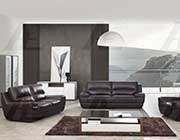 Brown Italian leather sofa set AEK 018