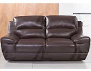 Brown Italian leather sofa set AEK 018