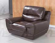 Brown Italian leather sofa set AEK 018
