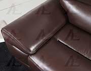 Brown Italian leather sofa set AEK 018