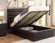 Kids Black Leatherette Storage bed CO 469