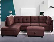 Fabric Sectional Sofa with Ottoman MG 117