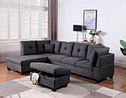 Fabric Sectional Sofa with Ottoman MG 117