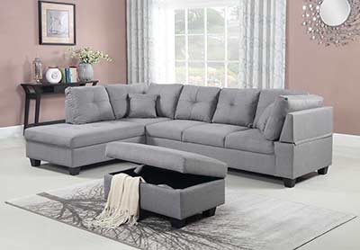 Fabric Sectional Sofa with Ottoman MG 117