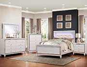 Brilliant White Bed with Led Light HE Alvina