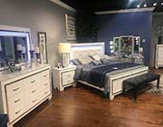 Brilliant White Bed with Led Light HE Alvina