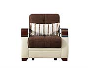 Moon Sectional sofa sleeper in Royal Brown