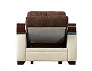 Moon Sectional sofa sleeper in Royal Brown