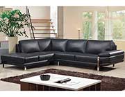 Black Leather Sectional Sofa AE 025