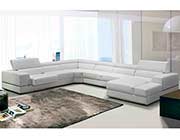 White Bonded Leather Sectional Sofa VG 106
