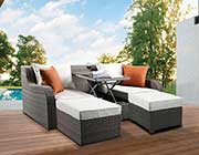 Outdoor Patio Sofa with 2 Ottomans AC 010