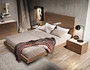 Wenge Bed with Light Grey Lacquer NJ Fidelia