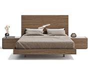 Wenge Bed with Light Grey Lacquer NJ Fidelia
