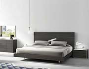 Wenge Bed with Light Grey Lacquer NJ Fidelia