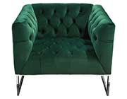Emerald Green Velvet Sofa DS Crown