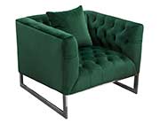 Emerald Green Velvet Sofa DS Crown