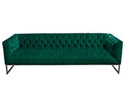 Emerald Green Velvet Sofa DS Crown