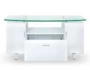 Modern Office Desk in White High Gloss KI 88