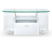 Modern Office Desk in White High Gloss KI 88