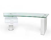 Modern Office Desk in White High Gloss KI 88